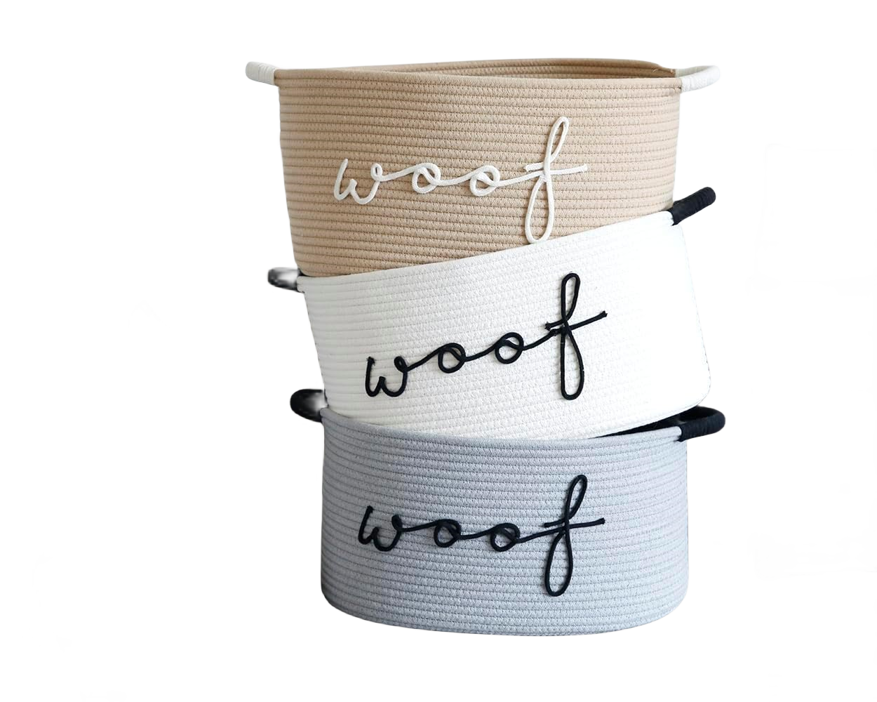 Dog Toy Basket Factory, Cotton Rope Pet Toy Bin with Handles